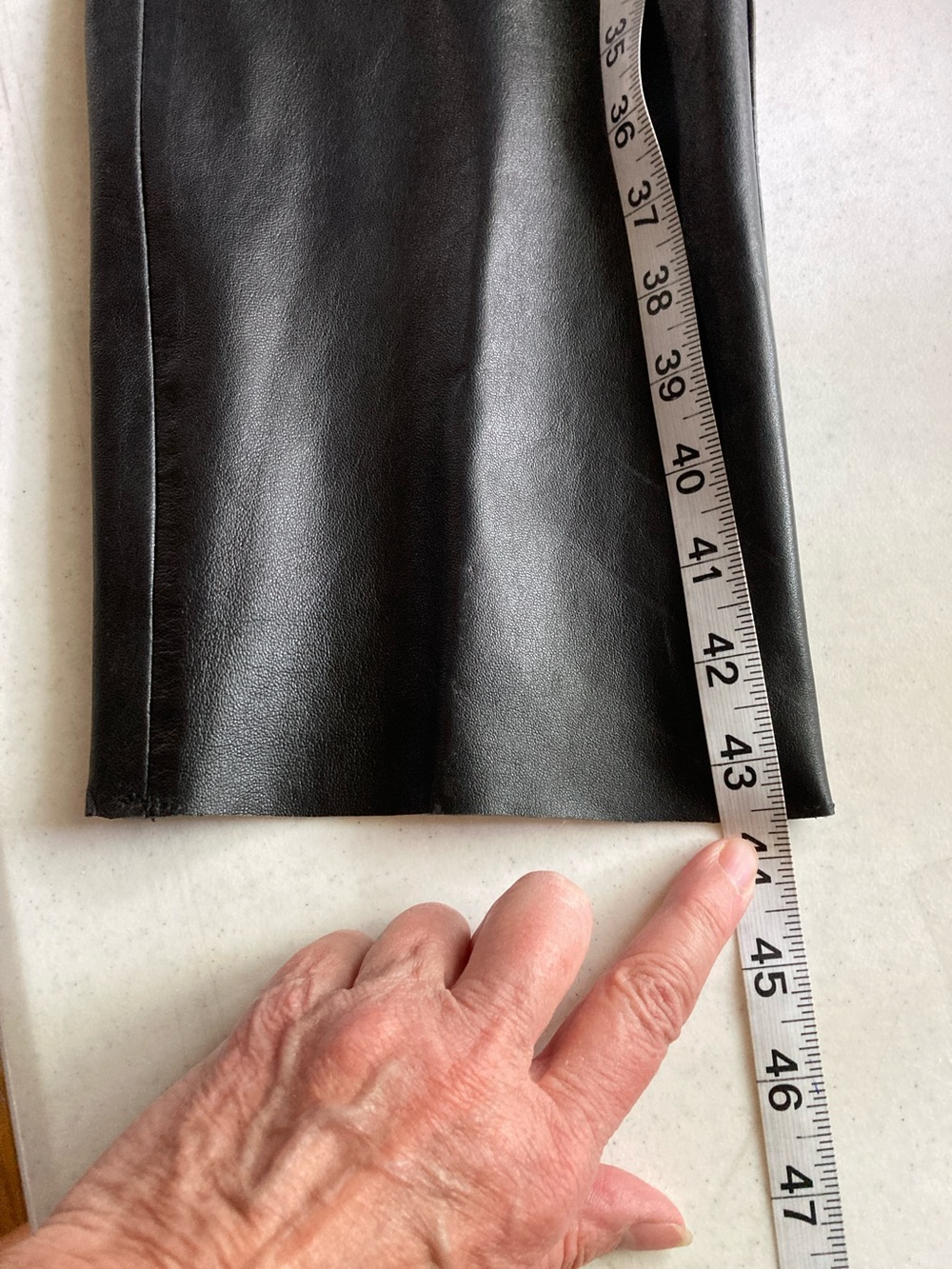 SNY Black Straight-Leg 100% Leather Pants - Picture 7 of 9